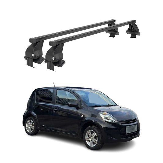 Menabo Dachträger Grundtäger für Daihatsu Sirion M300 2005-2010 50kg Schwarz 2x