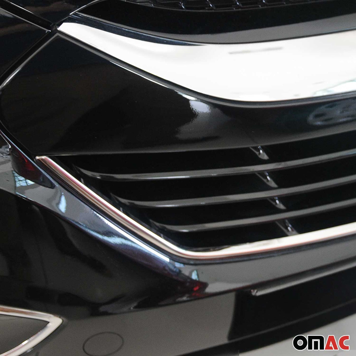 Benzi decorative grilă auto pentru Hyundai ix35 2010-2015, crom periat, 1 bucată