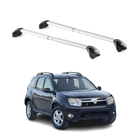 Portbagaj de plafon pentru Dacia Duster mk1 2010-2014 Pre-FL 100kg Alu Silver ABE