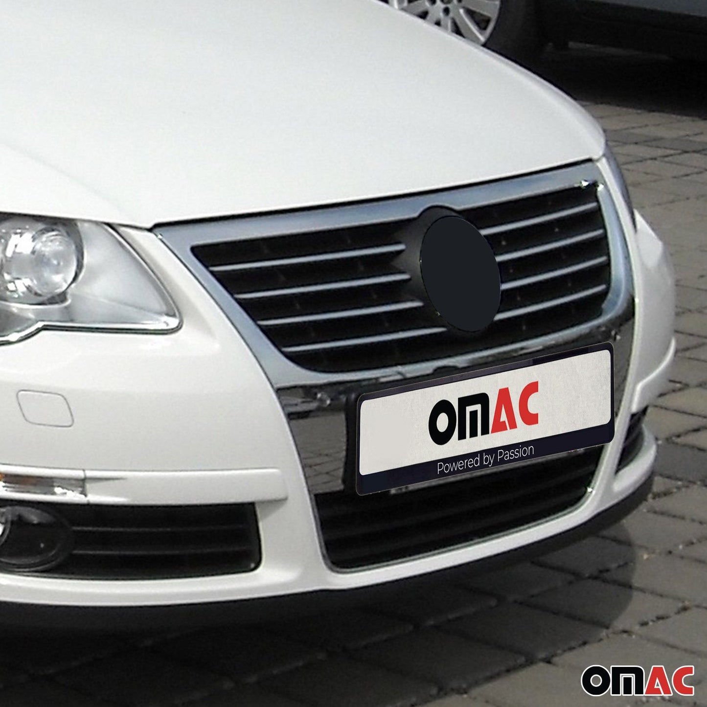 Benzi decorative grilă radiator pentru VW Passat 2005-2010, oțel inoxidabil, argintiu, 8 bucăți