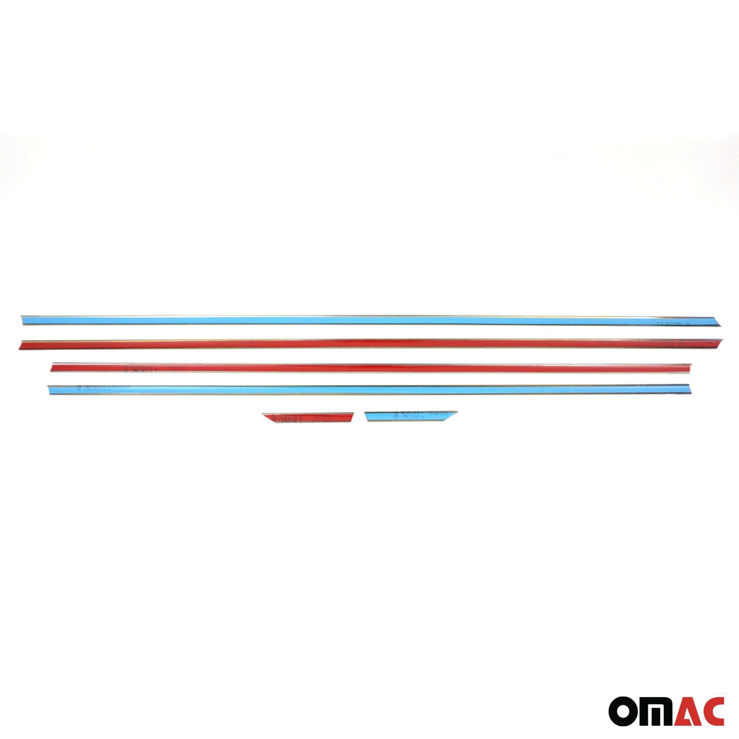 Benzi decorative pentru geamuri pentru VW Jetta 2010-2018, oțel inoxidabil, închise la culoare, 6 bucăți