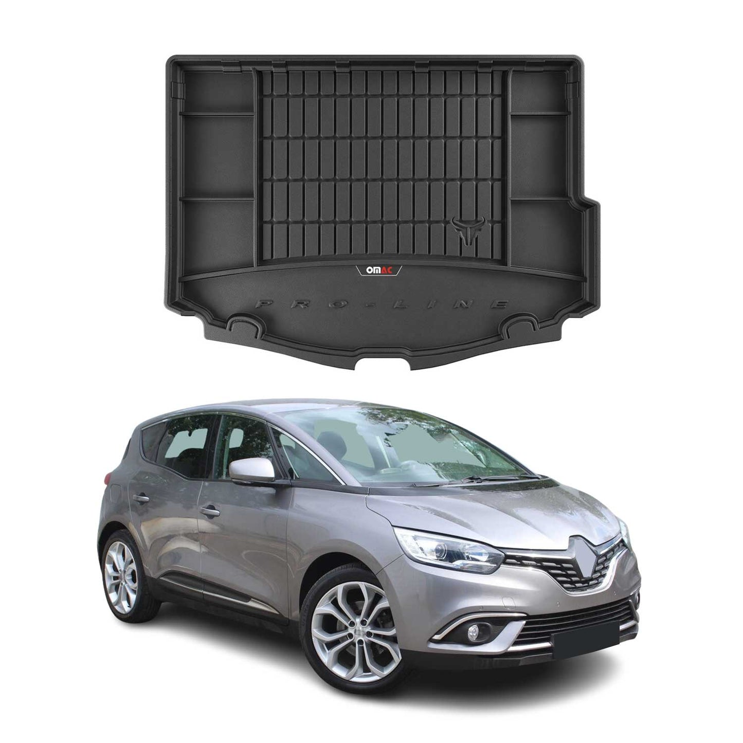 OMAC Gummi Kofferraumwanne für Renault Scenic 2016-2025 TPE Laderaumwanne