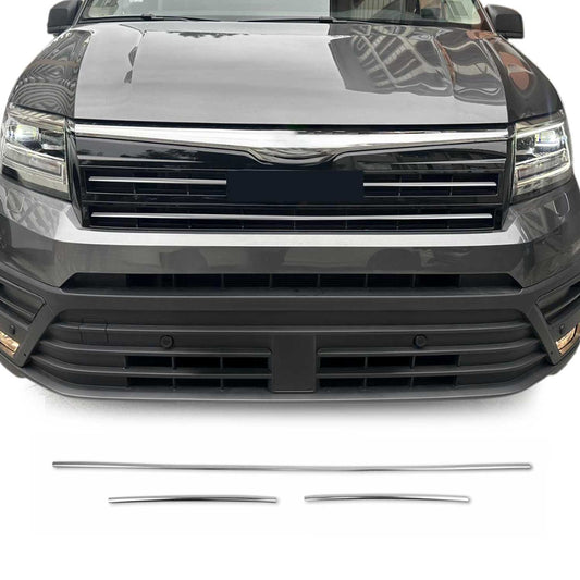 Benzi decorative grilă radiator pentru MAN TGE 2017-2021, oțel inoxidabil, argintiu, set 3 piese