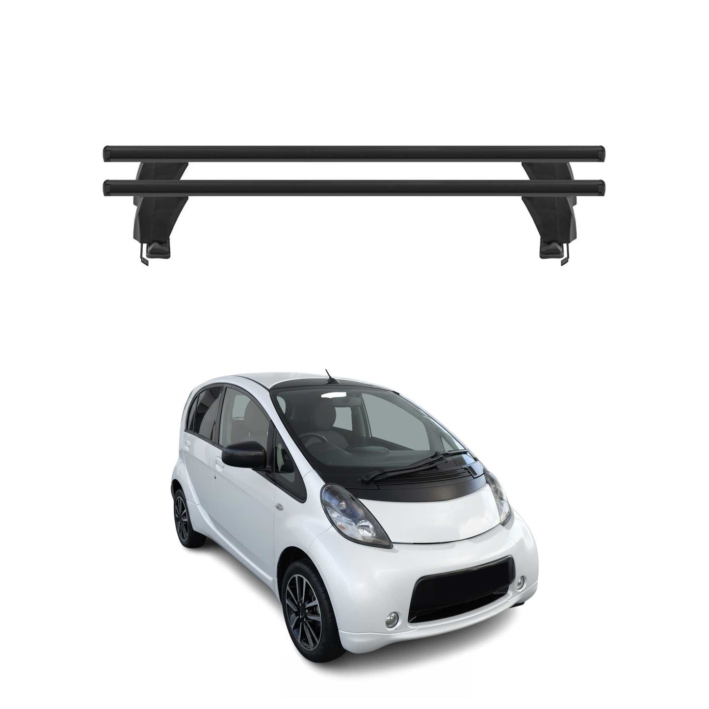 Menabo Dachträger Grundtäger für Citroen C-Zero 2010-2020 50kg Alu Schwarz 2 tlg