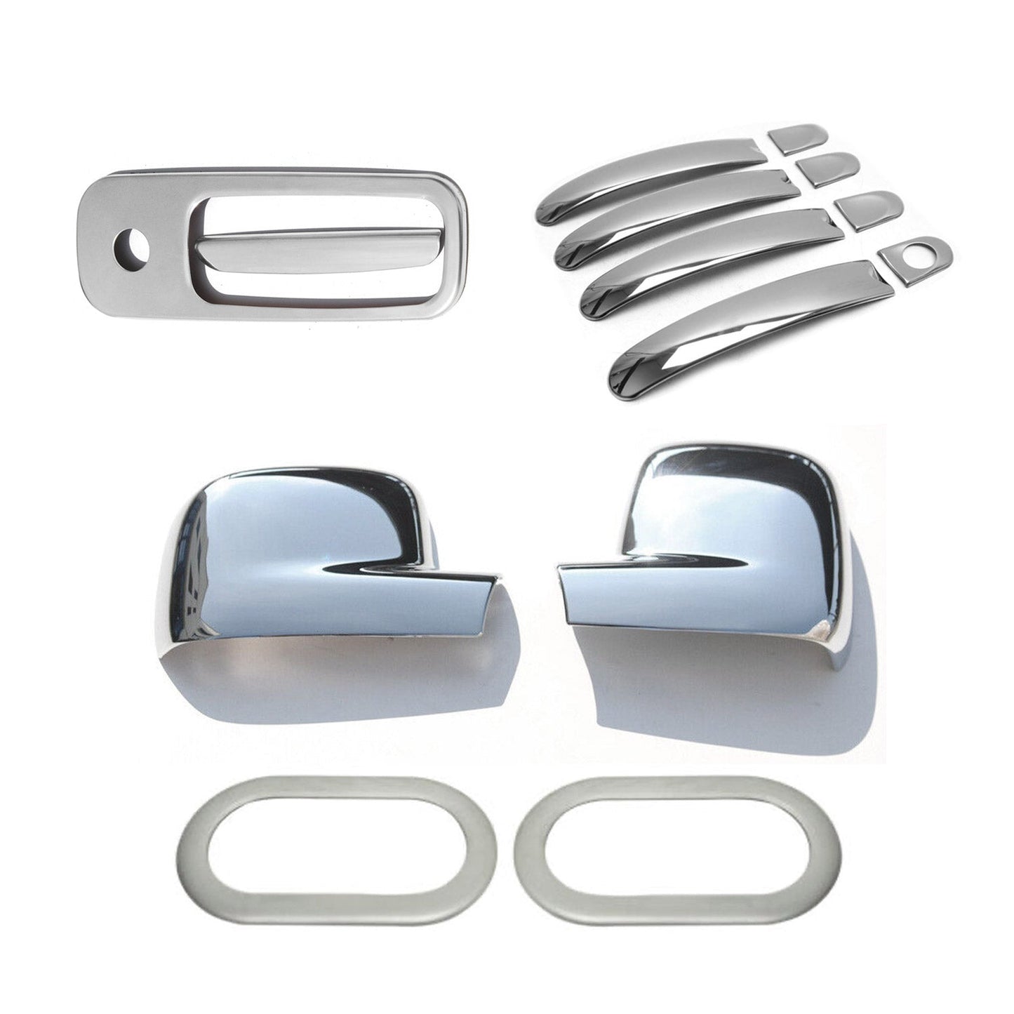 Blinkerrahmen Signalblende Rahmen Satz für VW Caddy 2003-2009 Chrom ABS 13x