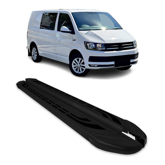 Trittbretter Schweller Seitenbretter für VW T6 T6.1 2015-2022 Kurzer Alu Schwarz