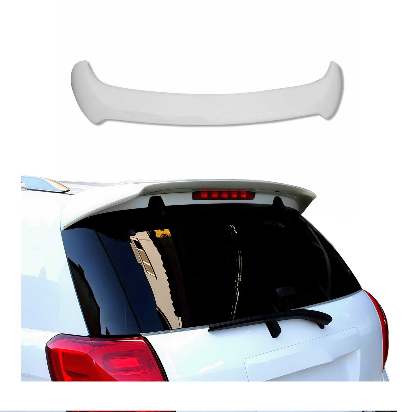 Heckspoiler Dachspoiler Hecklippe für Chevrolet Captiva 2006-2015 Weiß Lackiert