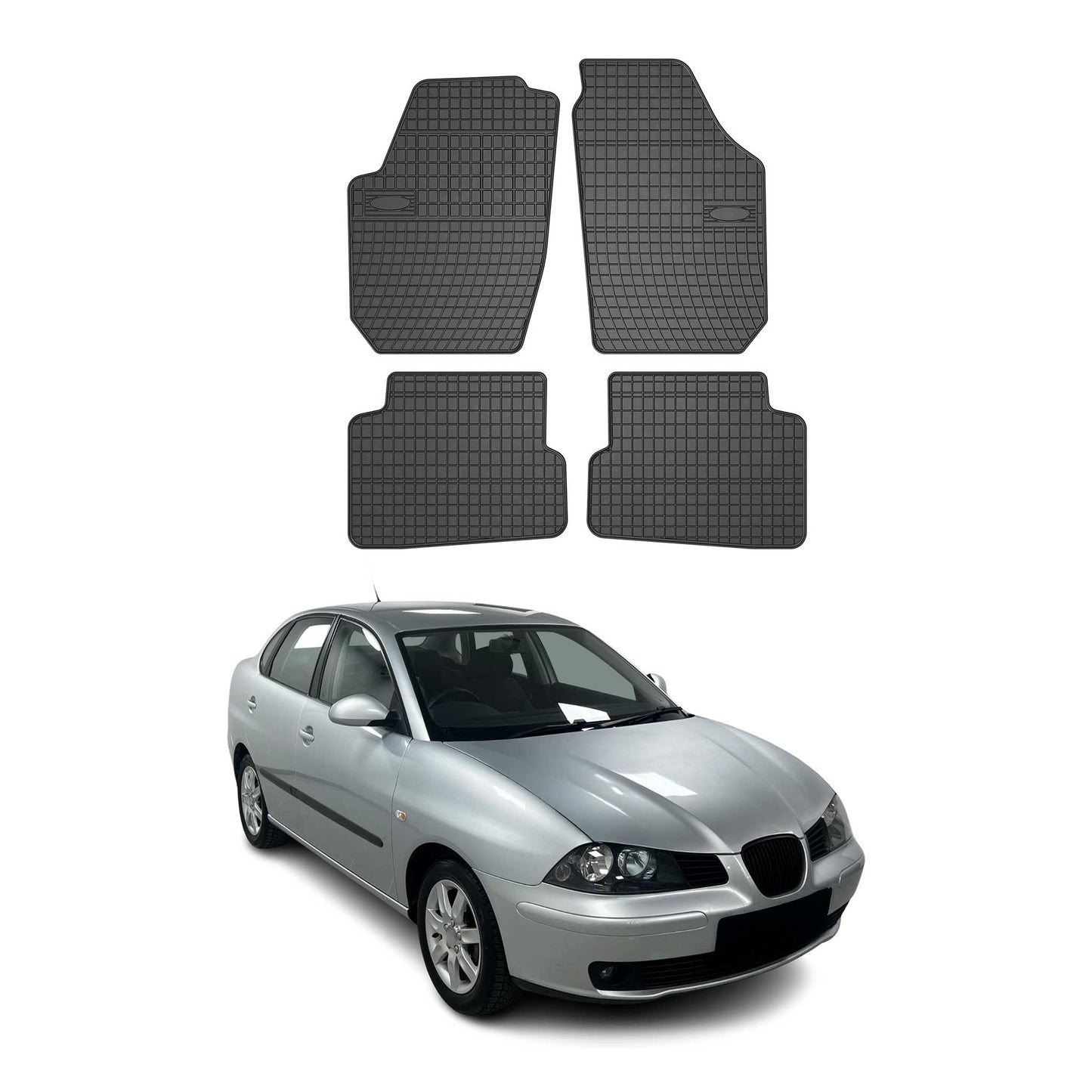 Covorașe auto Seat Cordoba 2008-2025, TPE, negre, 4 buc.