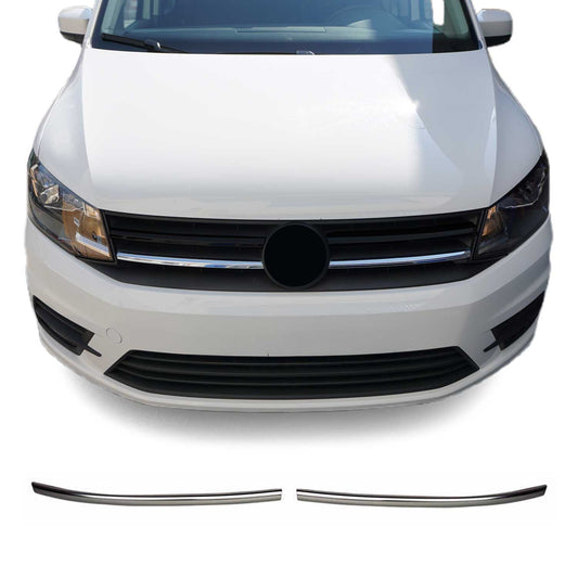 Kühlergrill Leisten Grillleisten für VW Caddy 2015-2020 Edelstahl Silber 2tlg