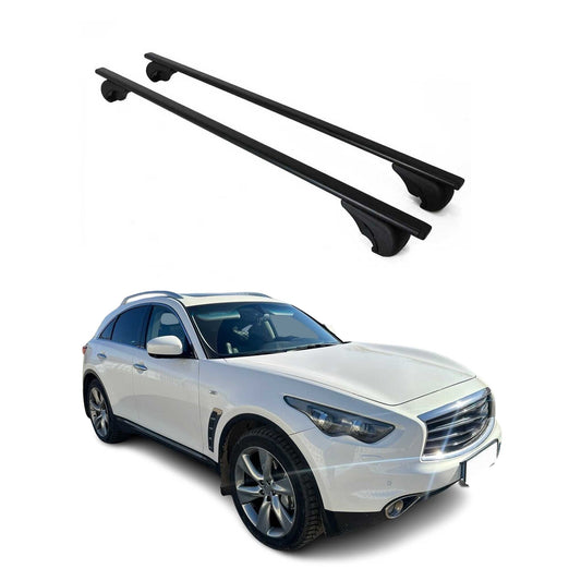 Portbagaj de plafon pentru Infiniti FX37 2008-2013 75kg, negru metalic, 2 buc.