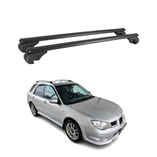 Dachträger für Subaru Impreza Kombi 2005-2010 Gepäckträger Aluminium Schwarz 2x