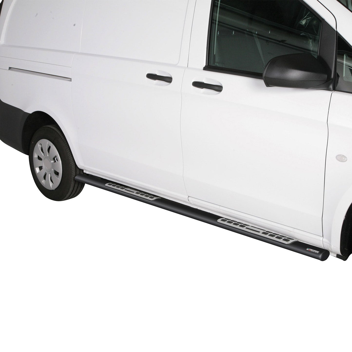 Edelstahl Seitenschweller Schwellerrohre für Mercedes Vito Viano 2010-14 Schwarz