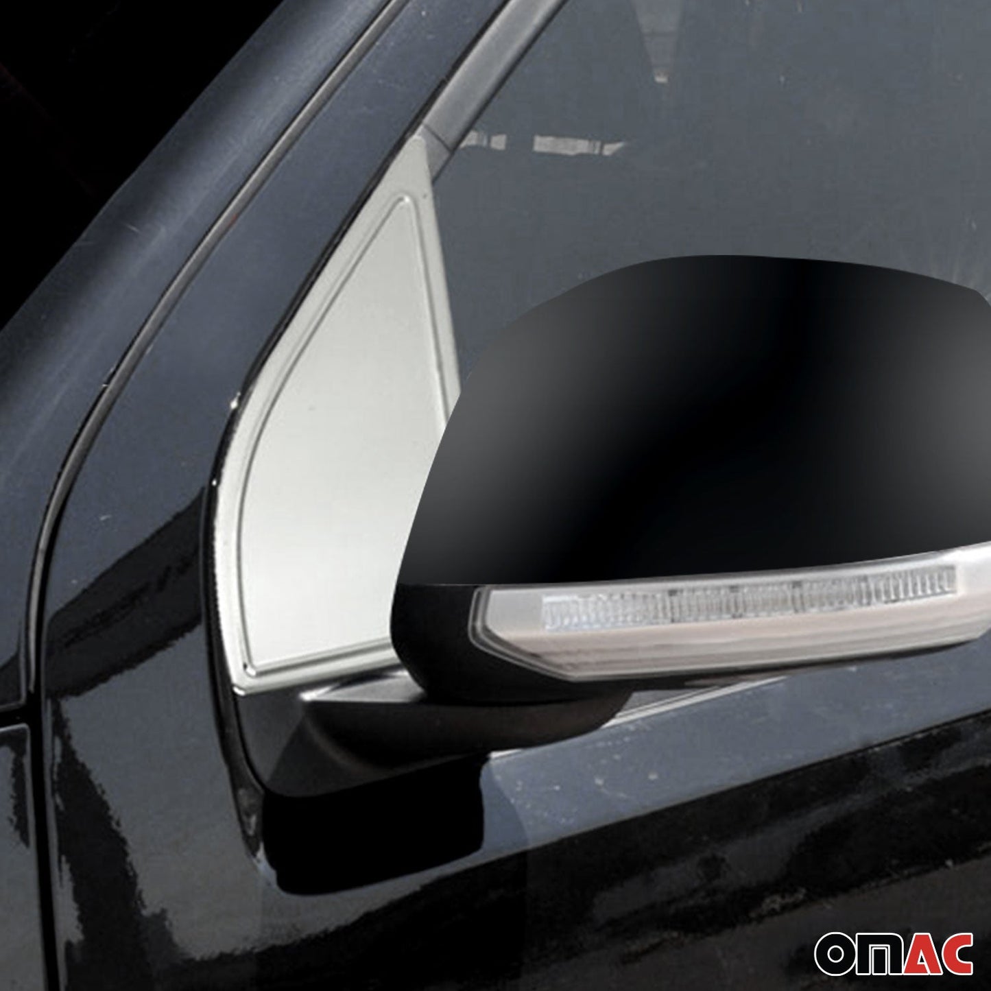 Ornamente triunghiulare geam pentru Suzuki Equator 2006-2015, oțel inoxidabil, cromat, set 2 piese