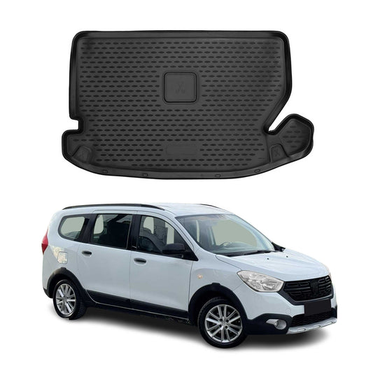 Covoraș portbagaj/tapițerie portbagaj pentru Dacia Lodgy Stepway 2017-2024, 7 locuri, cauciuc