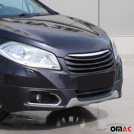 Kühlergrill Leisten Grillleisten für Suzuki SX4 S-Cross 2013-2025 Chrom Silber
