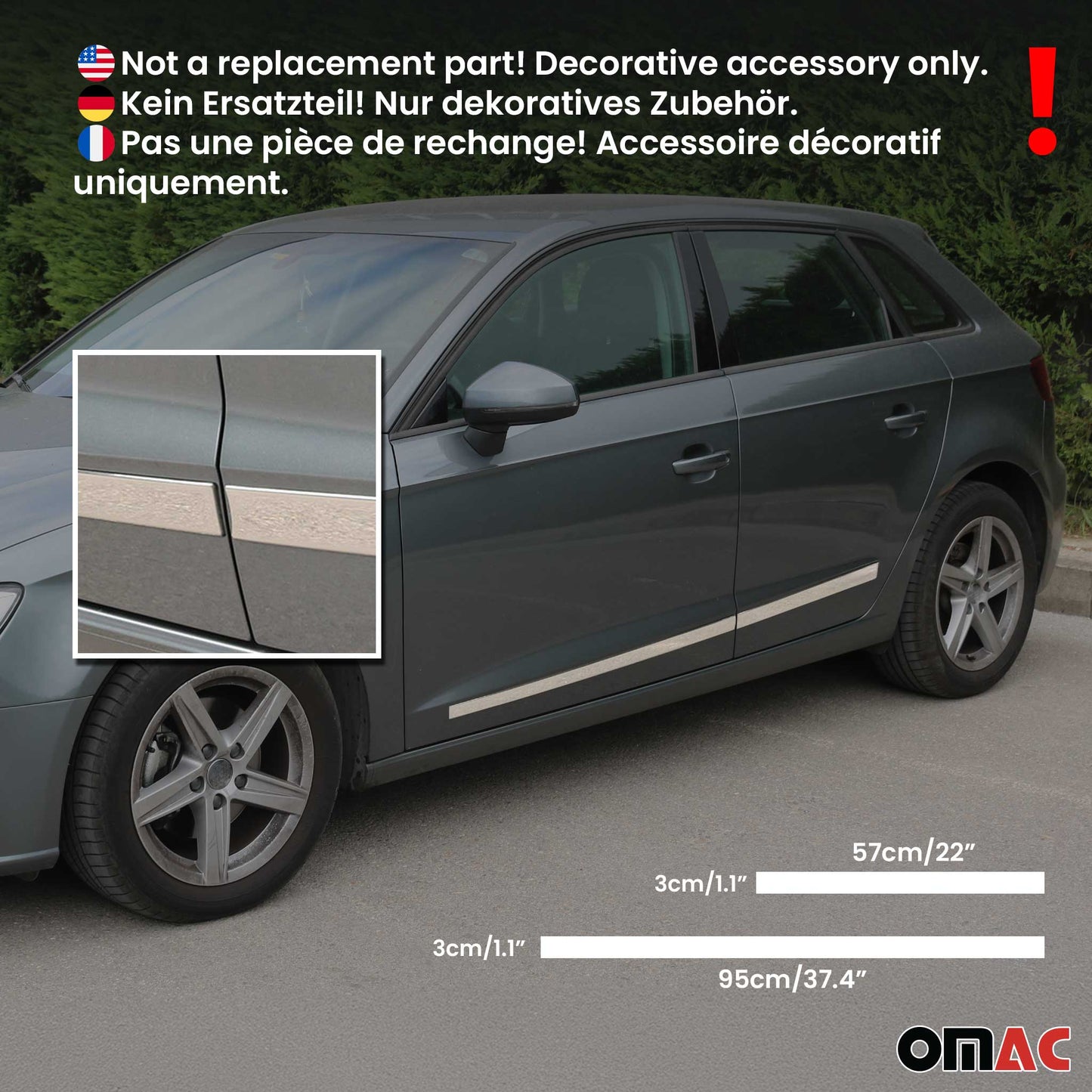 Türschutz Seitentürleiste Türleiste für Skoda Octavia 2012-2019 Edelstahl 4x