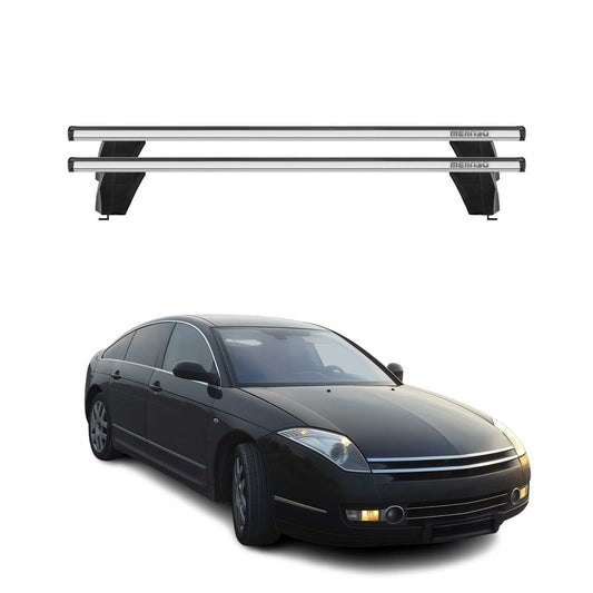 Bagażnik dachowy Menabo do Citroena C6 2005-2012, 75 kg, aluminiowy, srebrny, 2 sztuki