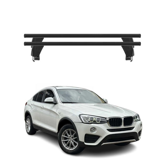 Menabo Dachträger Grundtäger für BMW X4 F26 2014-2018 50kg Alu Schwarz 2 tlg