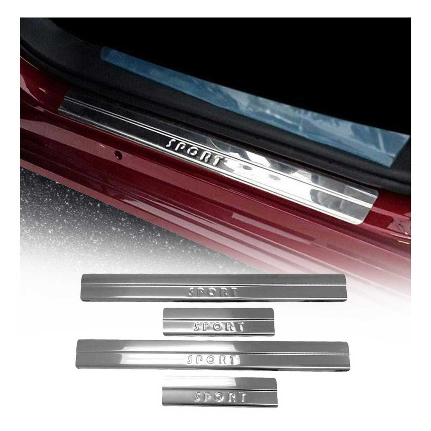 Praguri sport pentru Suzuki Vitara 2015-2025, oțel inoxidabil, 4x