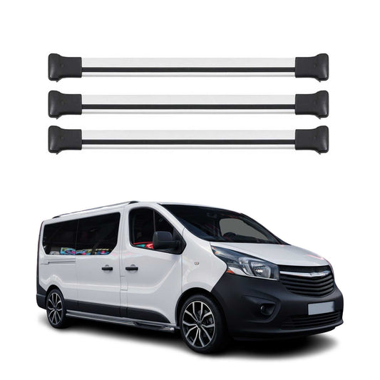 Dachträger Gepäckträger für Fiat Talento 2016-2024 Relingträger Alu Silber 3x