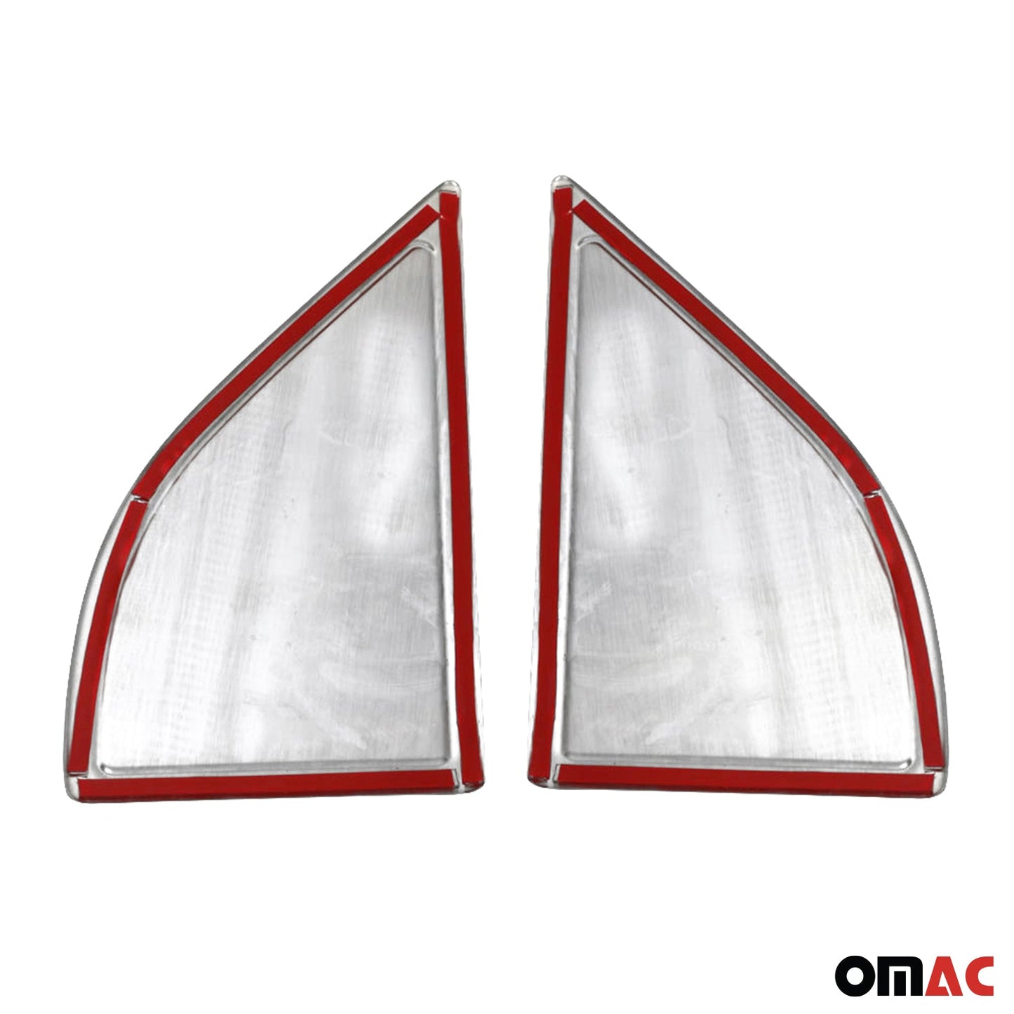 Ornamente triunghiulare geam pentru Nissan Navara D40 2005-2015 oțel inoxidabil cromat 2x