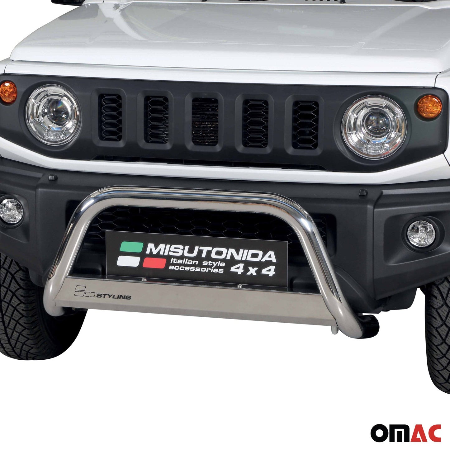 Frontbügel Frontschutzbügel für Suzuki Jimny 2018-2025 ø63mm Stahl Silber Schutz