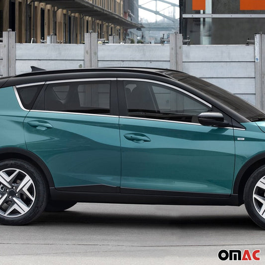 Benzi decorative pentru geamuri pentru Hyundai Bayon 2021-2025, oțel inoxidabil cromat, 14 bucăți