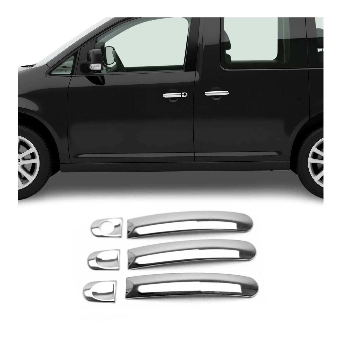 Capac mâner ușă, capac mâner ușă pentru VW T6 T6.1 toate 2015-2024 3 uși H1 cromat 6x