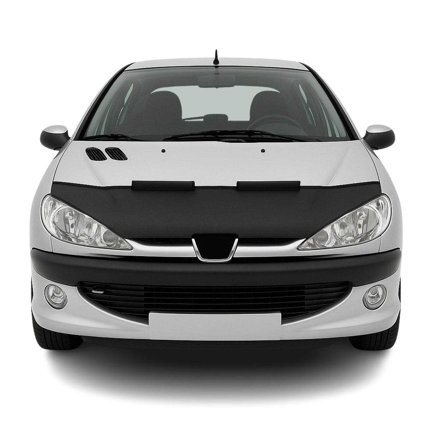 Protecție capotă auto pentru Peugeot 206 1998-2009, jumătate neagră