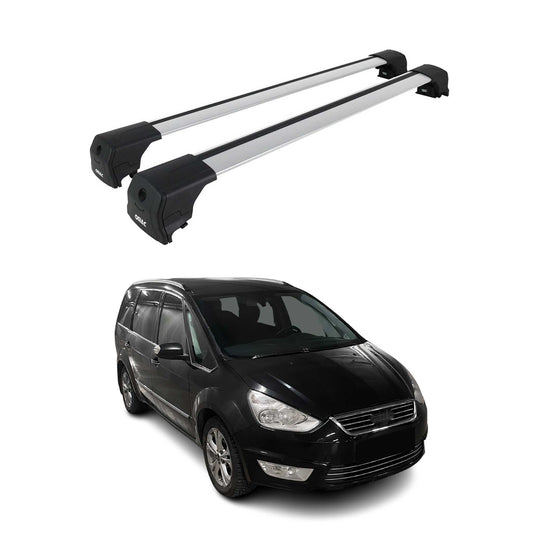 Dachträger Grundträger für Ford Galaxy 2006-2015 Silber Alu 2 tlg