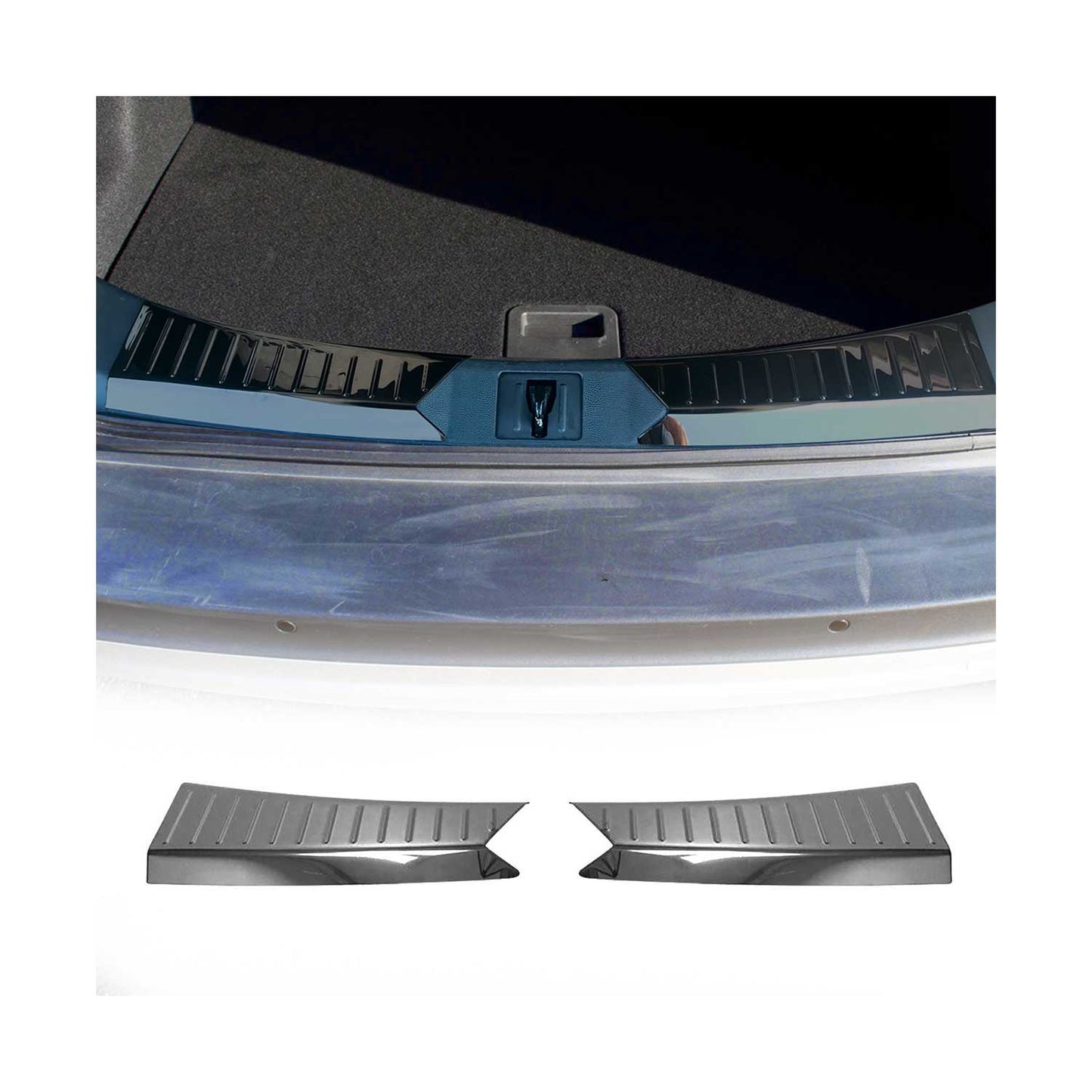 Protecție prag bară de protecție interioară pentru Ford Kuga 2013-2016, oțel inoxidabil, culoare închisă, set 2 piese