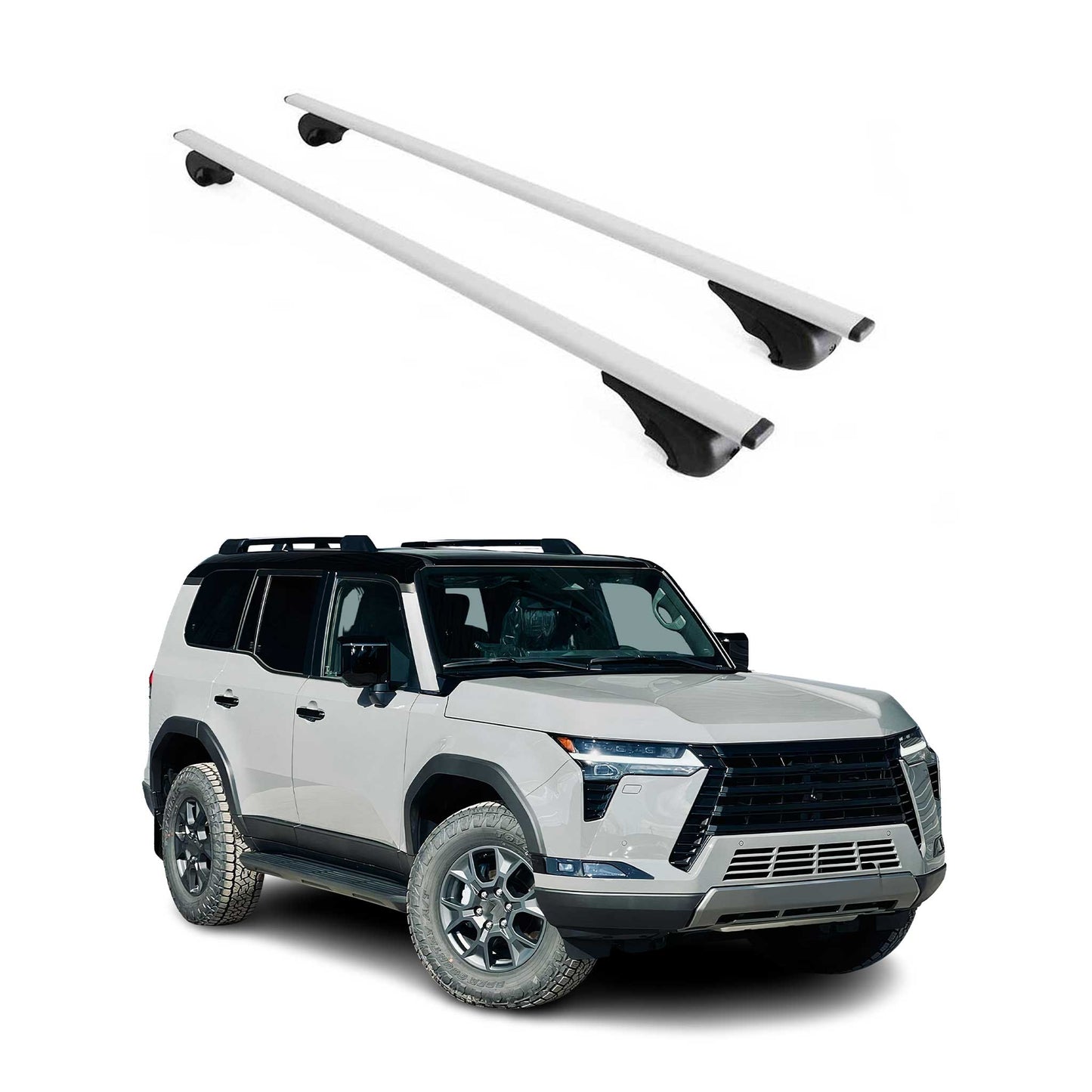 Dachträger Grundtäger für Lexus GX 2025 75kg Metall Silber 2 tlg