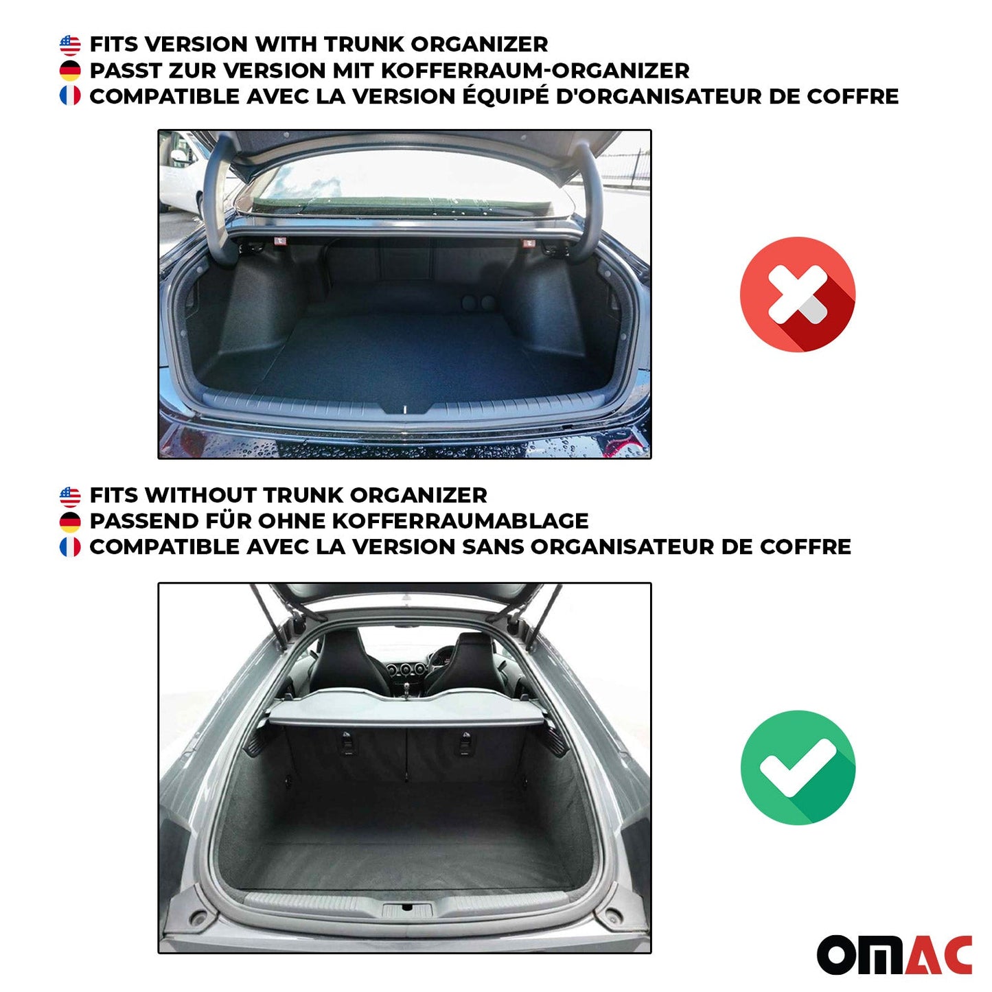 Gumowa wykładzina bagażnika OMAC do Kia Ceed 2006-2012 TPE Cargo Liner Black