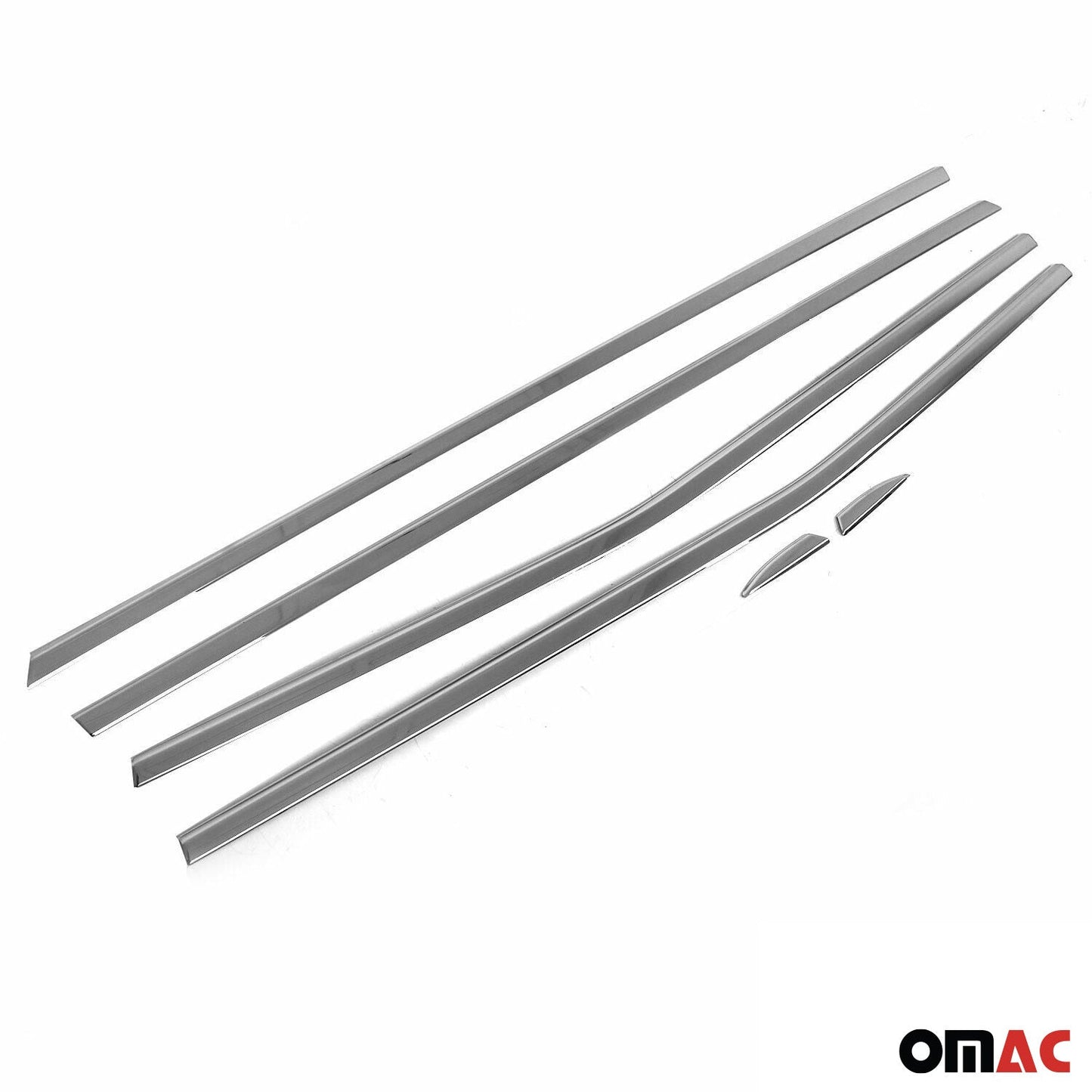 Benzi decorative pentru geamuri pentru Renault Megane 2016-2020 hatchback, cromate, 6 bucăți