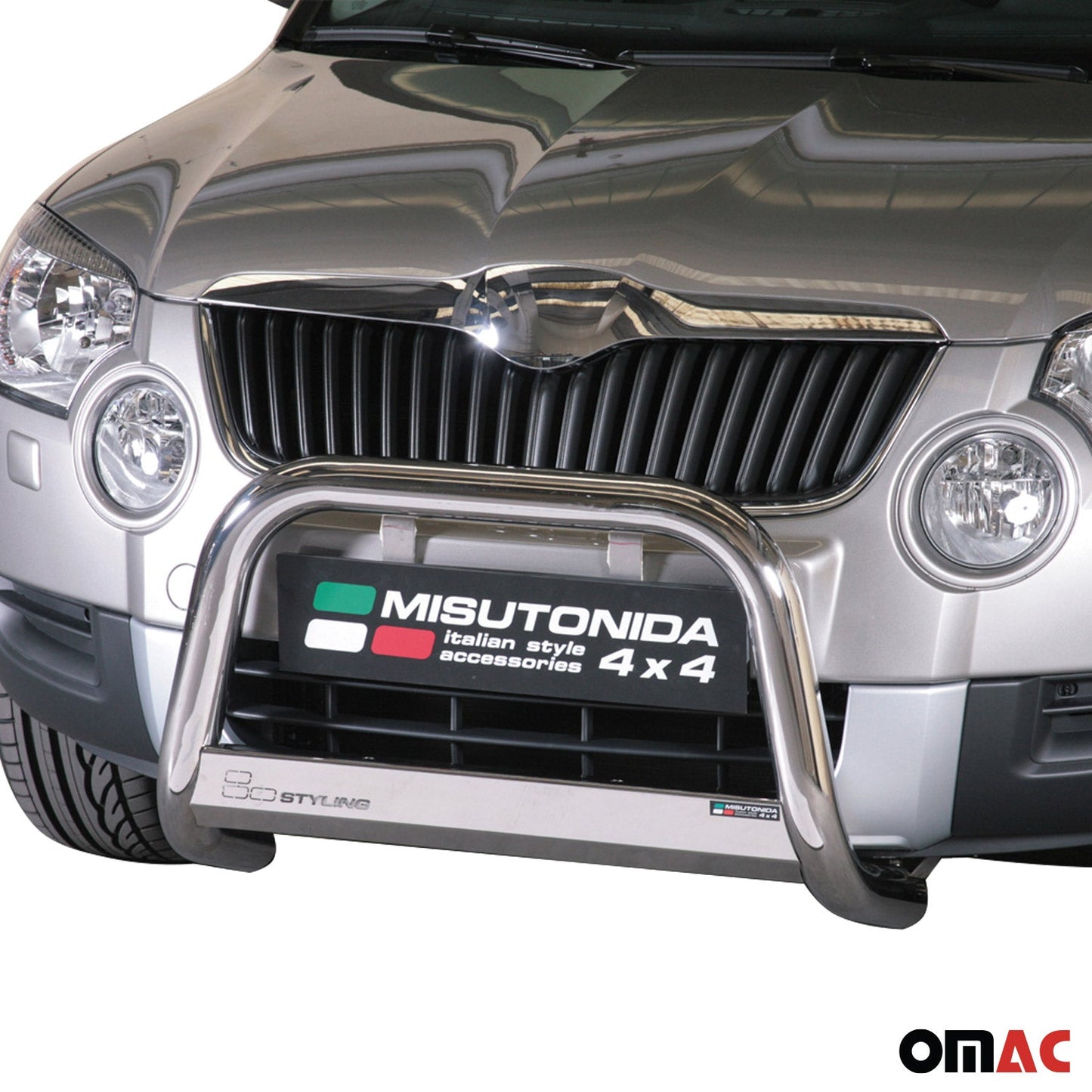 Frontbügel Frontschutzbügel für Skoda Yeti 2010-2013 ø63mm Stahl Silber Schutz