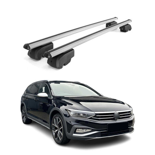 Dachträger Grundtäger für VW Passat Alltrack B8 2015-2022 75kg Alu Silber 2 tlg