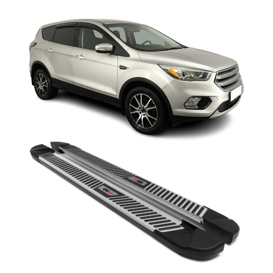 Trittbretter Seitenbretter Seitenschweller für Ford Kuga 2012-2019 Alu Schwarz