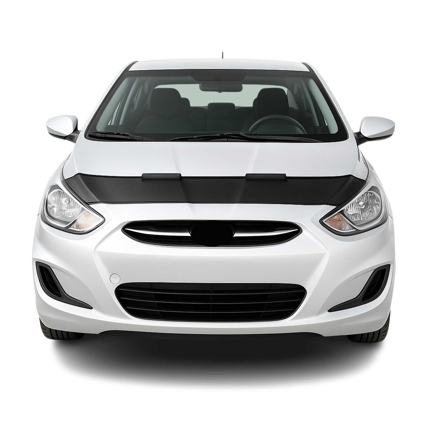 Haubenbra Steinschlagschutz für Hyundai Accent Blue RB 2011-2024 Schwarz Halb