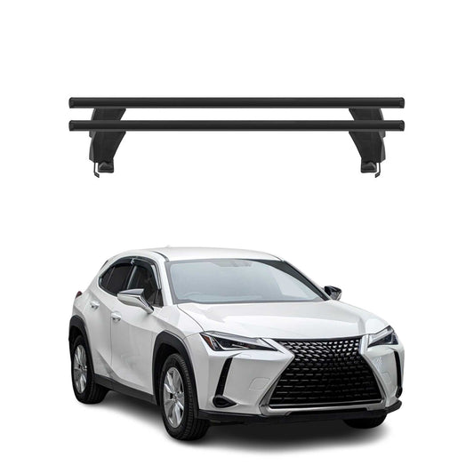 Menabo Dachträger Grundtäger für Lexus UX 2018-2025 50kg Aluminium Schwarz 2 tlg