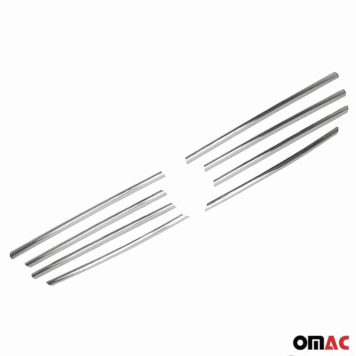 Benzi grilă radiator pentru VW Transporter T5 2003-2010, crom-argintiu, 8 buc.