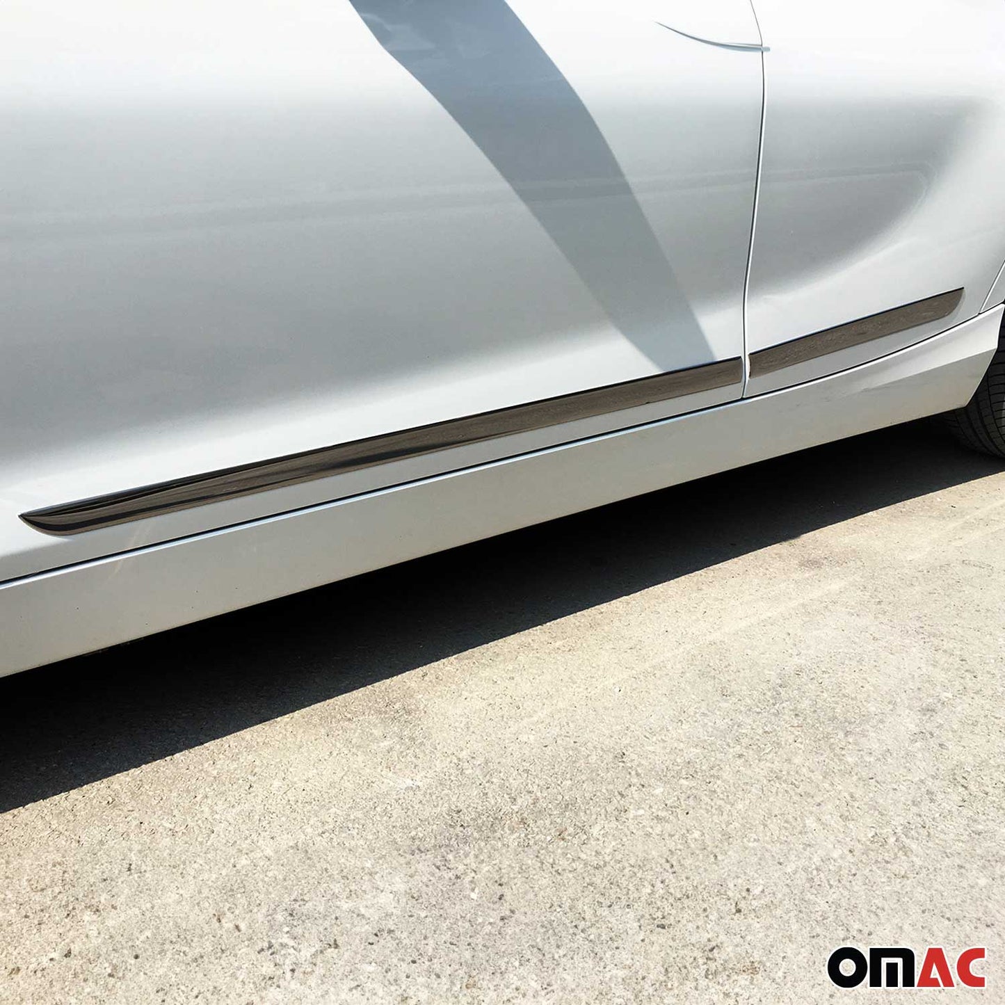 Türschutzleiste Seitentürleiste für Nissan Qashqai 2013-2021 Chrom Dunkel 4x