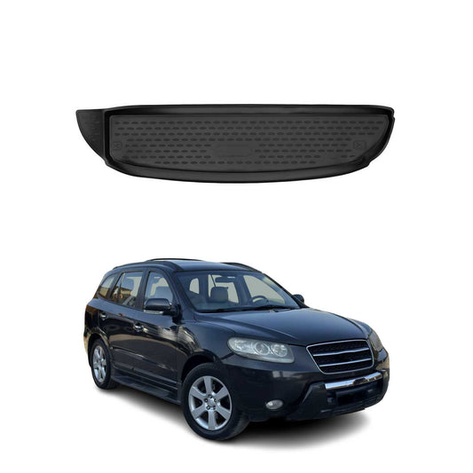 Kofferraummatte Kofferraumwanne für Hyundai Santa Fe 2006-2012 Gummi TPE Schwarz