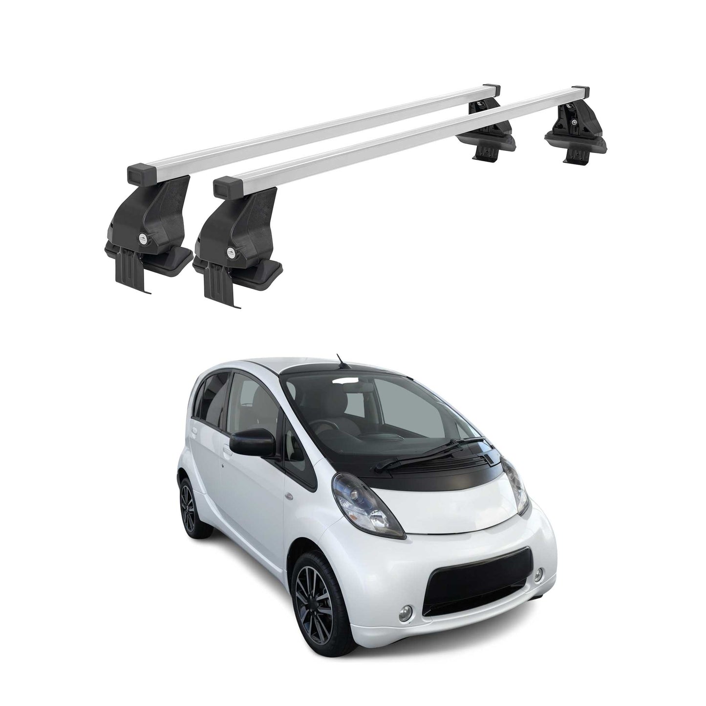 Menabo Dachträger Grundtäger für Citroen C-Zero 2010-2020 50kg Stahl Silber 2x