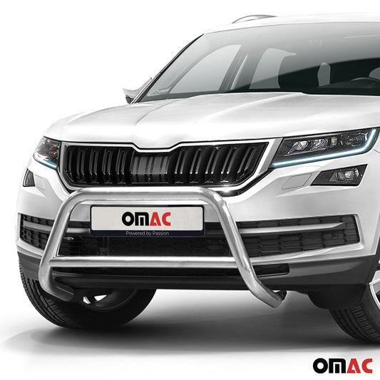 Bară de protecție față pentru Skoda Kodiaq 2017-2022 cu ABE (omologare de tip germană) Oțel Argintiu