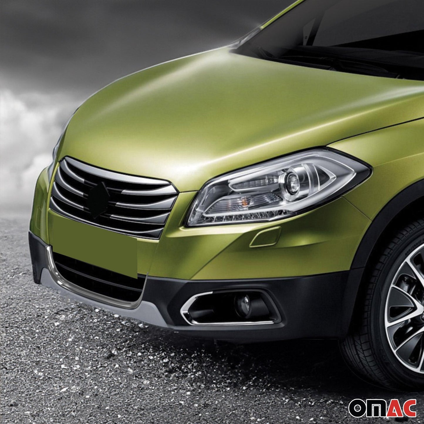 Kühlergrill Leisten Grillleisten für Suzuki SX4 S-Cross 2013-2021 Chrom Silber