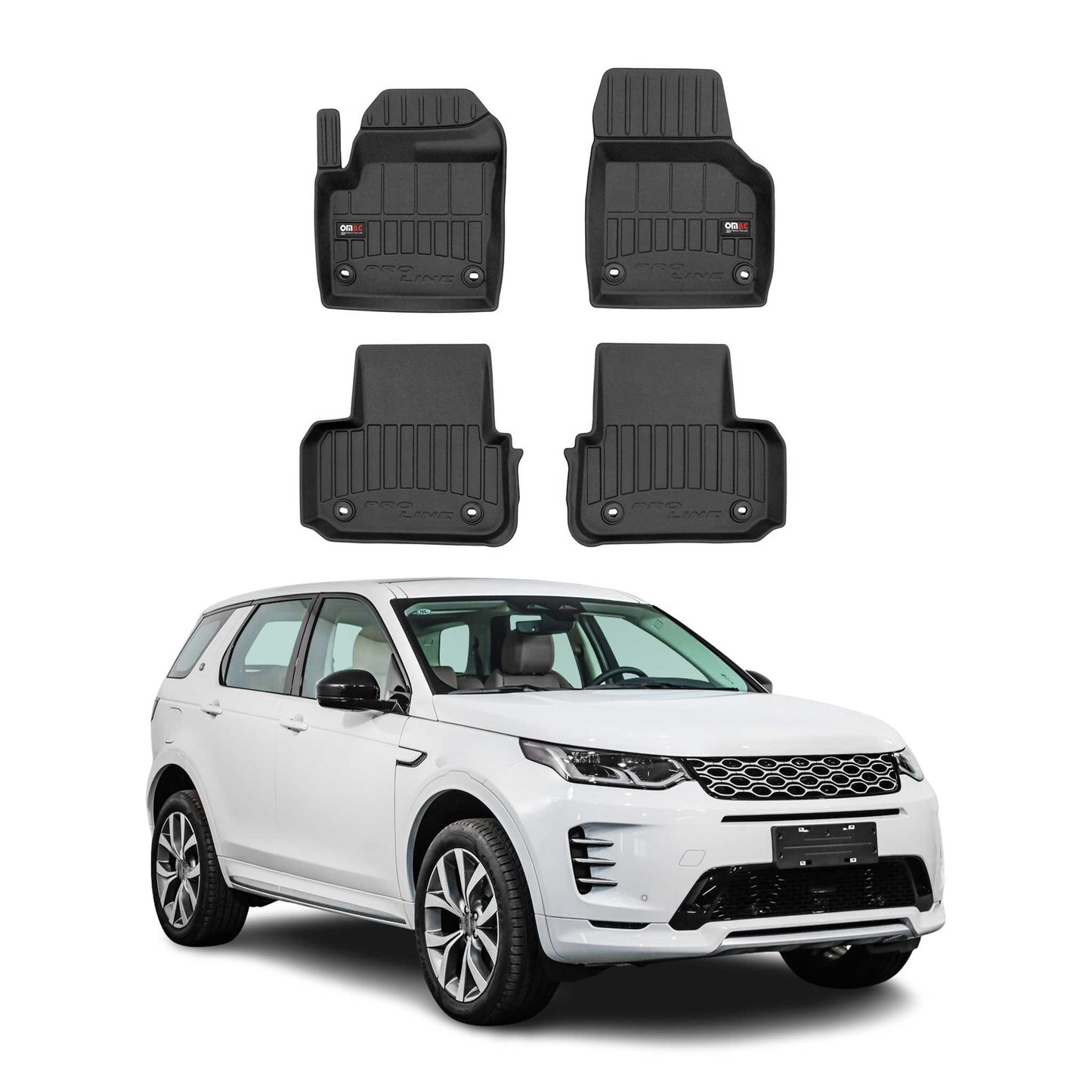 Covorașe auto Land Rover Discovery Sport 2014-2025, TPE, negre, set 3 piese