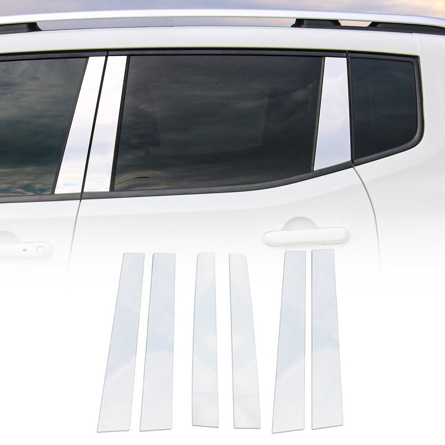 B-Säule C-Säule Türsäulen Verkleidung für Ssangyong Grand Musso 2018-2021 Chrom