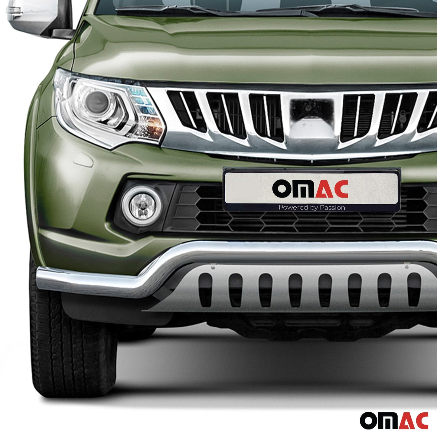 Bară de protecție față pentru Mitsubishi L200 2015-2022, oțel inoxidabil, omologată ABE, argintie