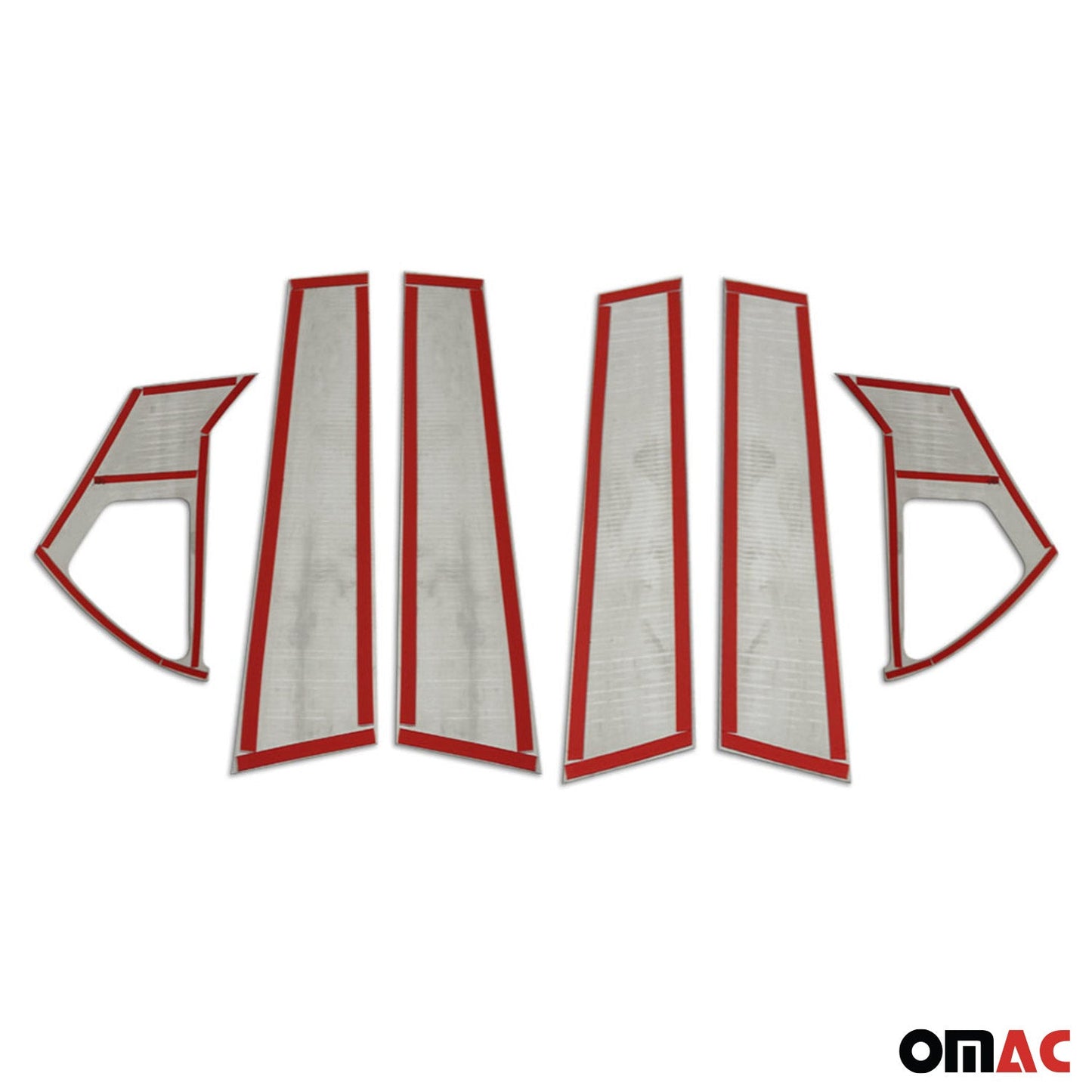 B-Säule Türsäulen Verkleidung für Nissan Juke 2010-2019 Edelstahl Dunkel 6tlg