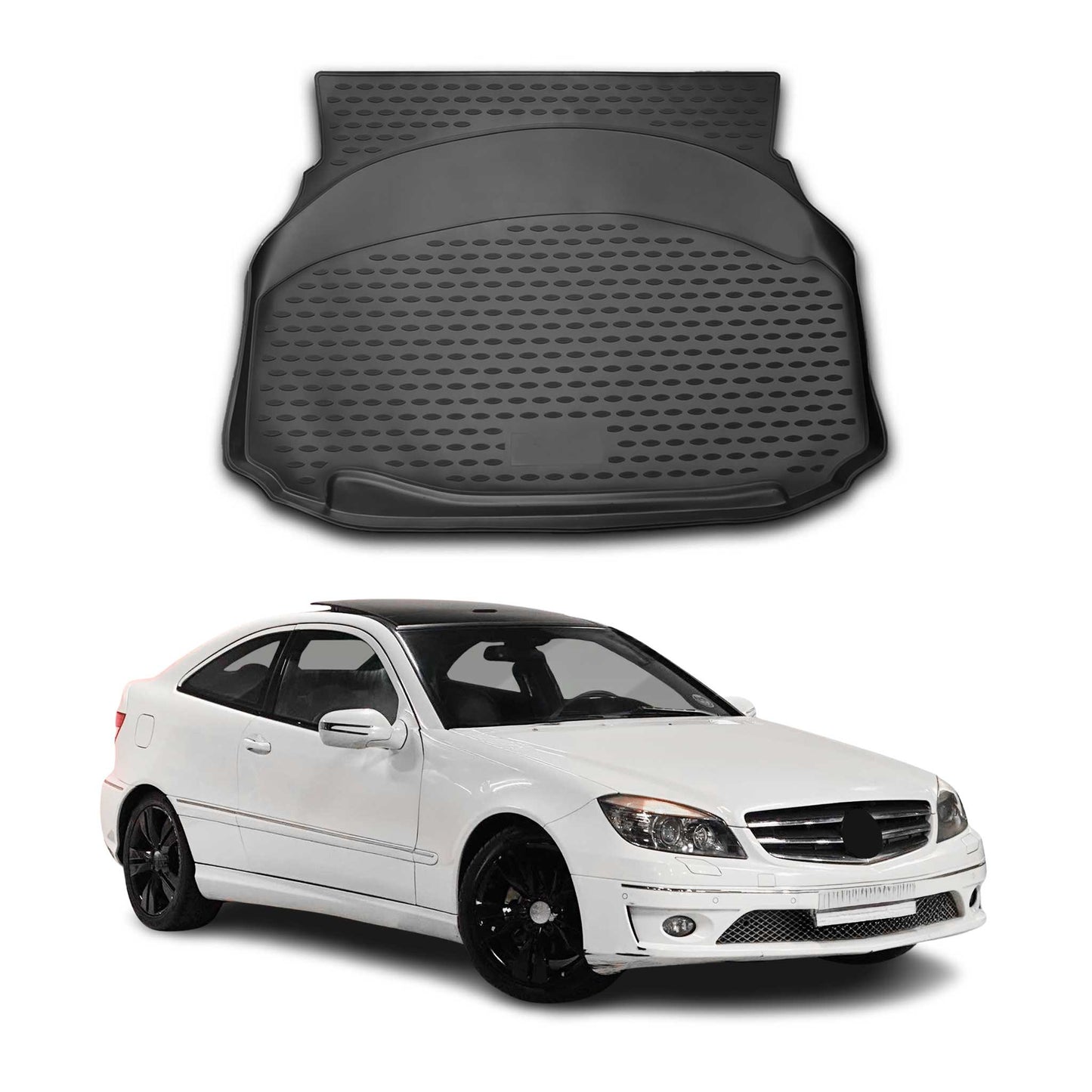 Kofferraummatte Kofferraumwanne für Mercedes CLC Klasse CL203 2008-2011 Gummi
